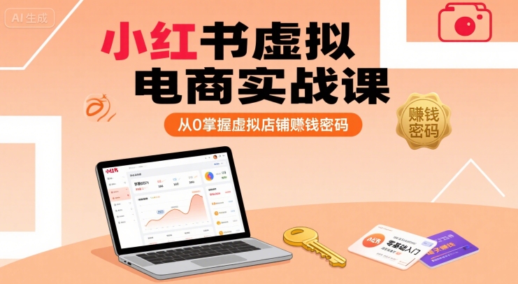 小红书虚拟电商实战课，从0掌握虚拟店铺賺钱密码-米壳知道—知识分享平台