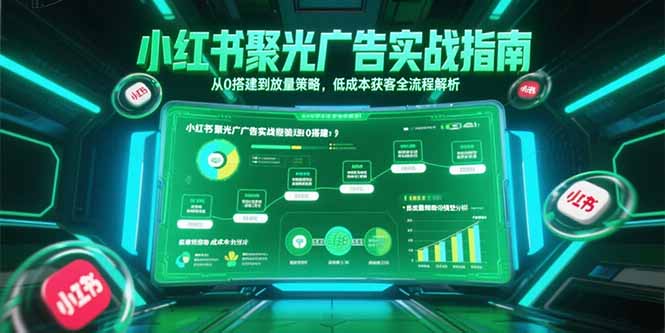 小红书聚光广告实战指南，从0搭建到放量策略，低成本获客全流程解析-米壳知道—知识分享平台