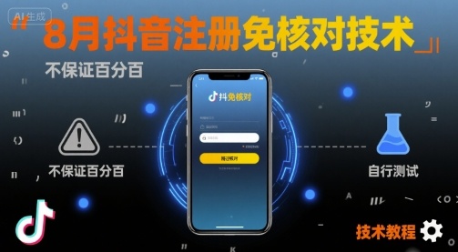 8月抖音注册免核对技术，不保证百分百，自测-米壳知道—知识分享平台