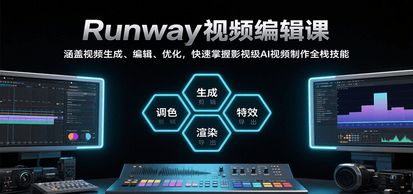 Runway视频编辑课，涵盖视频生成、编辑、优化，快速掌握影视级AI视频制作全栈技能-米壳知道—知识分享平台