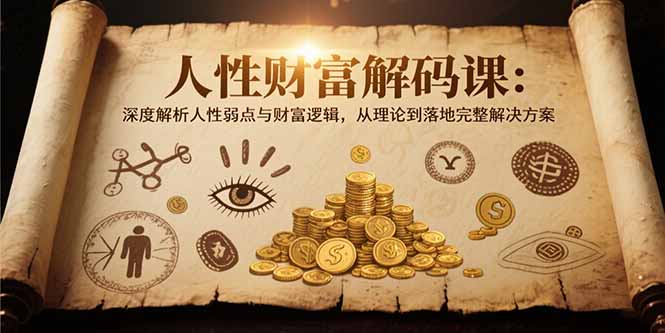 人性财富解码课6.0：深度解析人性弱点与财富逻辑，理论到落地完整解决方案-米壳知道—知识分享平台