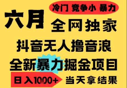 25年6月高爆抖音无人直播最新撸音浪掘金项目，小白可做，无脑日入1k+，门槛低可批量矩阵【揭秘】-米壳知道—知识分享平台