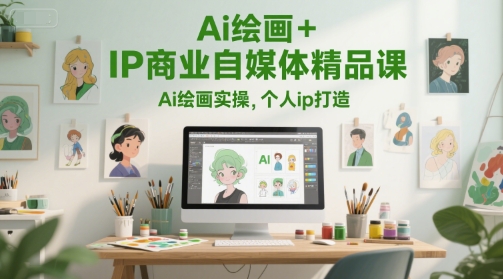 Ai绘画+IP商业自媒体精品课，Ai绘画实操，个人ip打造-米壳知道—知识分享平台