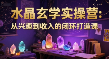 水晶玄学实操营：从兴趣到收入的闭环打造课-米壳知道—知识分享平台