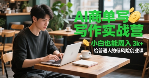 AI商单写作实战营，小白也能周入3k+，给普通人的低风险创业课-米壳知道—知识分享平台