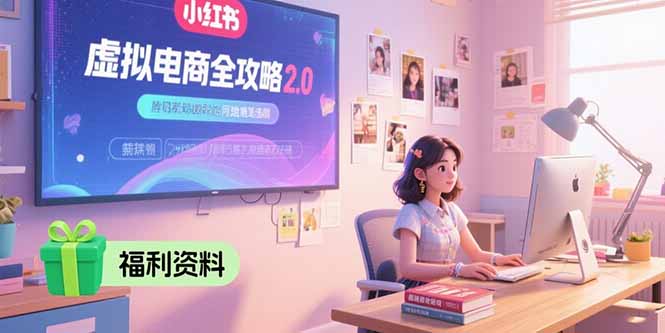 虚拟电商全攻略2.0，开店选品实操流程，账号定位、货源发布、笔记发布技巧-米壳知道—知识分享平台