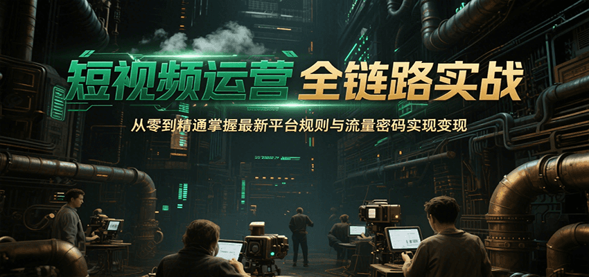 短视频运营全链路实战，从零到精通掌握最新平台规则与流量密码实现变现-米壳知道—知识分享平台