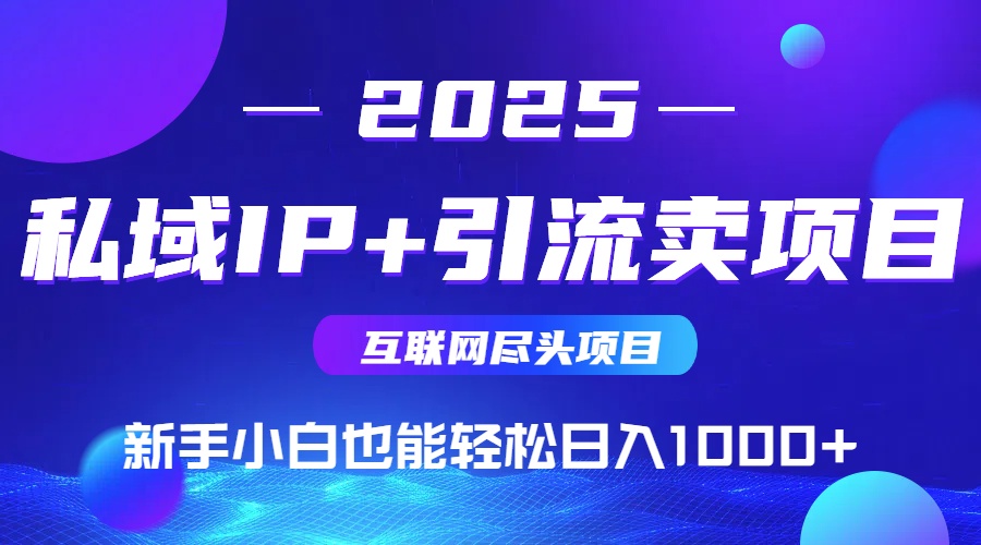 2025网创尽头项目，私域IP+引流，新手小白也能在家日入1000+-米壳知道—知识分享平台