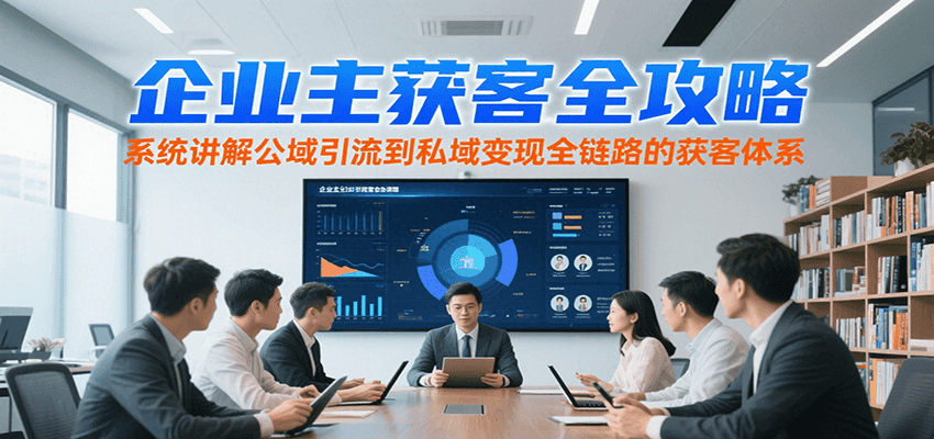 企业主获客全攻略，系统讲解公域引流到私域变现全链路的获客体系-米壳知道—知识分享平台