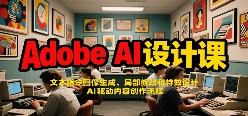Adobe AI设计课：文本指令图像生成、局部修改和特效设计，AI驱动内容创作流程-米壳知道—知识分享平台