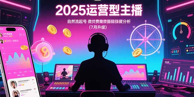 2025运营型主播：自然流起号，微付费投放技巧，罗盘数据深度解析(7月更新-米壳知道—知识分享平台