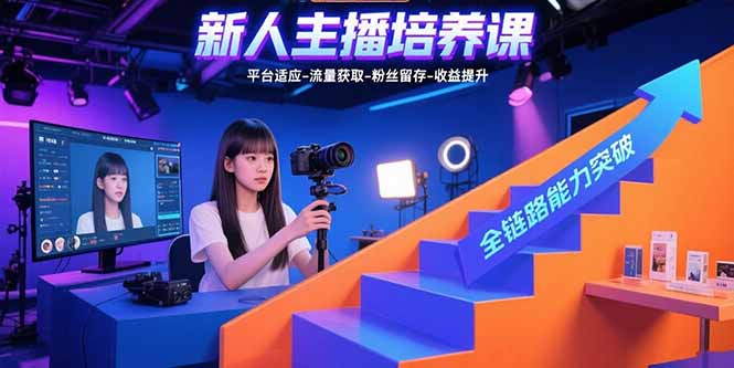 新人主播培养课：平台适应-流量获取-粉丝留存-收益提升 全链路能力突破-米壳知道—知识分享平台