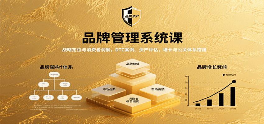 品牌管理系统课：战略定位与消费者洞察，DTC案例、资产评估，增长与公关体系搭建-米壳知道—知识分享平台