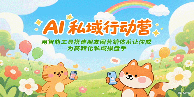 AI私域行动营：用智能工具搭建朋友圈营销体系让你成为高转化私域操盘手-米壳知道—知识分享平台