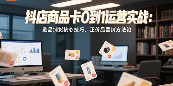 抖店商品卡0到1运营实战：选品铺货核心技巧，正价品营销方法论-米壳知道—知识分享平台
