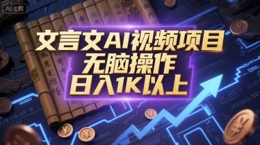 文言文AI视频项目，无脑操作，日入1K以上-米壳知道—知识分享平台