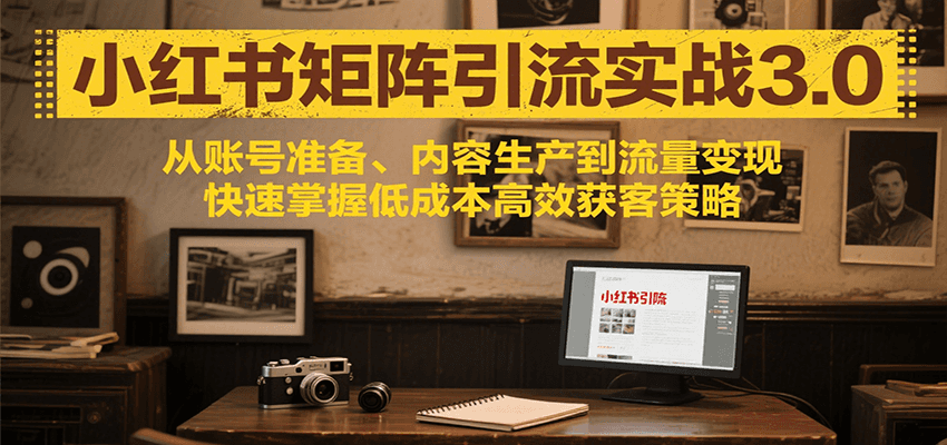 小红书矩阵引流3.0，从账号准备、内容生产到流量变现，快速掌握低成本高效获客策略-米壳知道—知识分享平台
