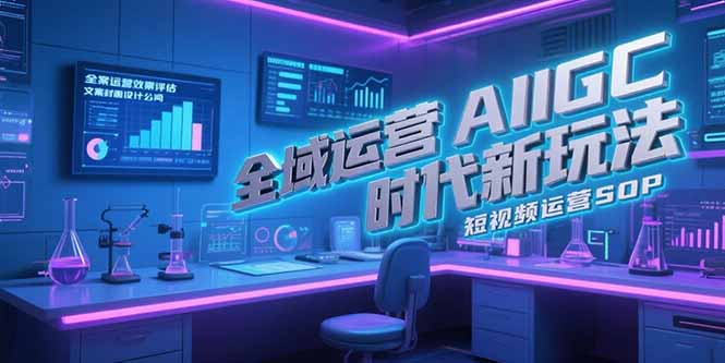 全域运营AIGC时代新玩法，文案封面设计公式，短视频运营SOP-米壳知道—知识分享平台