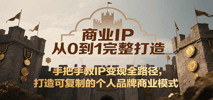 商业IP从0到1完整打造，手把手教IP变现全路径，打造可复制的个人品牌商业模式-米壳知道—知识分享平台