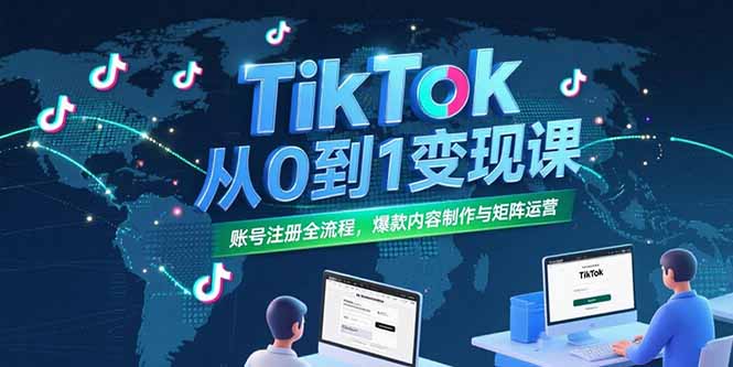 TikTok从0到1变现课，账号注册全流程，爆款内容制作与矩阵运营-米壳知道—知识分享平台