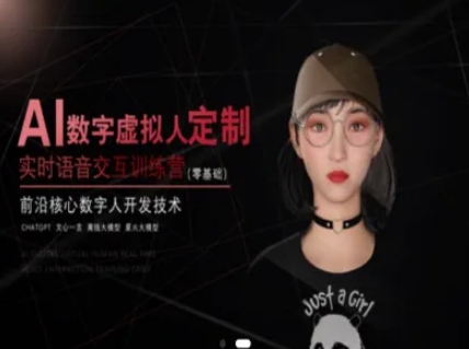 AI数字虚拟人定制，实时语音交互训练营(零基础)，前沿核心数字人开发技术-米壳知道—知识分享平台