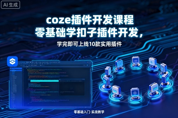 coze插件开发课程，零基础学扣子插件开发，学完即可上线10款实用插件-米壳知道—知识分享平台