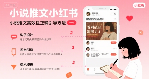 小说推文小红书高转化引导方法实操课，小说推文高效且正确引导方法-米壳知道—知识分享平台
