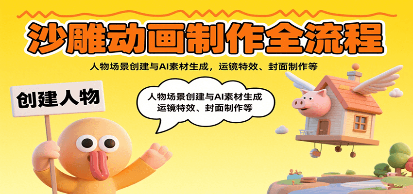 沙雕动画制作全流程：人物场景创建与AI素材生成，运镜特效、封面制作等-米壳知道—知识分享平台