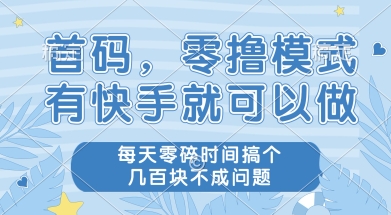 首码零撸项目，有快手就可以做，每天业务时间搞个几张不是问题【揭秘】-米壳知道—知识分享平台