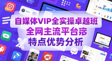 自媒体VIP全实操卓越班，全网主流平台特点优势分析-米壳知道—知识分享平台
