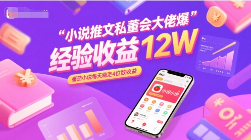 小说推文私董会大佬爆单经验分享收益12W，番茄小说每天稳定4位数收益-米壳知道—知识分享平台