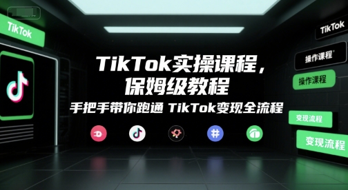 TikTok实操课程，保姆级教程，手把手带你跑通TikTok变现全流程-米壳知道—知识分享平台
