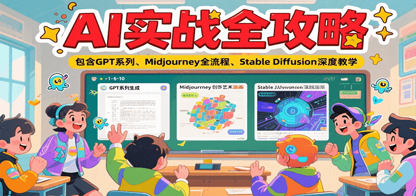 AI实战全攻略，包含GPT系列、Midjourney全流程、Stable Diffusion深度教学-米壳知道—知识分享平台