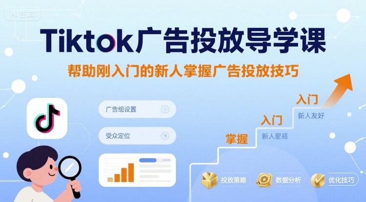 Tiktok广告投放导学课，帮助刚入门的新人掌握广告投放技巧-米壳知道—知识分享平台