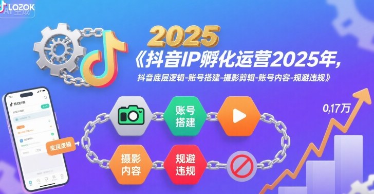 抖音IP孵化运营2025年，抖音底层逻辑-账号搭建-摄影剪辑-账号内容-规避违规-米壳知道—知识分享平台