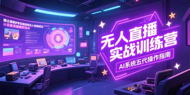 无人直播实操训练营，从设备搭建到话术，AI系统五代操作指南(7月更新-米壳知道—知识分享平台