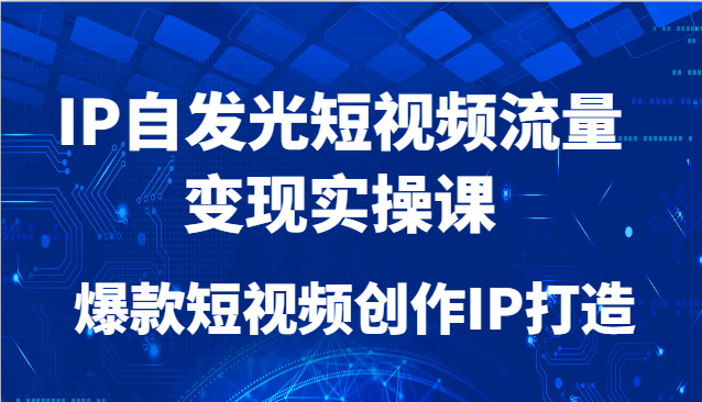 IP自发光短视频流量变现实操课，爆款短视频创作IP打造-米壳知道—知识分享平台