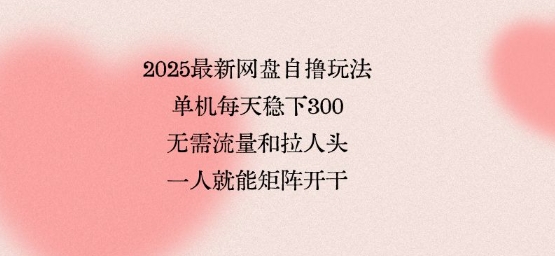 2025最新网盘自撸玩法，单机每天稳下3张，无需流量和拉人头，一个人就可轻松矩阵，全网独一份【揭秘】-米壳知道—知识分享平台