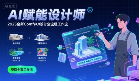 AI赋能设计师， 2025全新comfyui设计全流程工作流 ，室内-建筑-景观-美术，零基础直接上手-米壳知道—知识分享平台