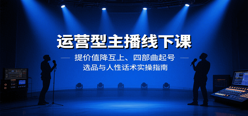 运营型主播线下课：提价值降互上、四部曲起号、选品与人性话术实操指南-米壳知道—知识分享平台