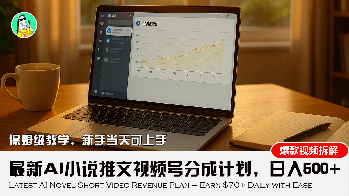 最新AI小说推文视频号分成计划，新手小白也能当天日入500+教程-米壳知道—知识分享平台