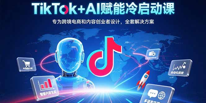 TikTok+AI赋能冷启动课：专为跨境电商和内容创业者设计，全套解决方案-米壳知道—知识分享平台