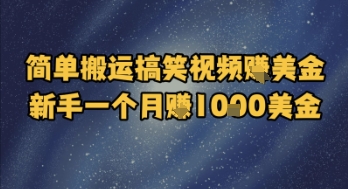 简单搬运搞笑视频挣美金，新手一个月入1k美金-米壳知道—知识分享平台