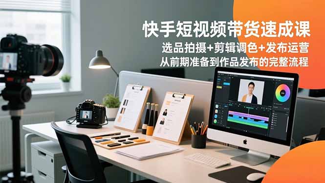 快手短视频带货速成课,选品拍摄+剪辑调色+发布运营,从前期准备到作品发布的完整流程-米壳知道—知识分享平台
