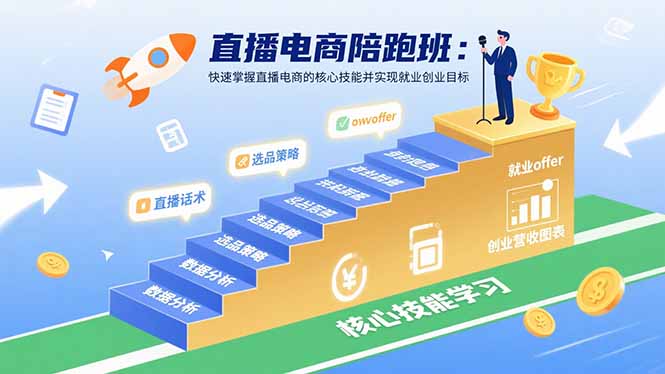 直播电商陪跑班：快速掌握直播电商的核心技能并实现就业/创业目标-米壳知道—知识分享平台