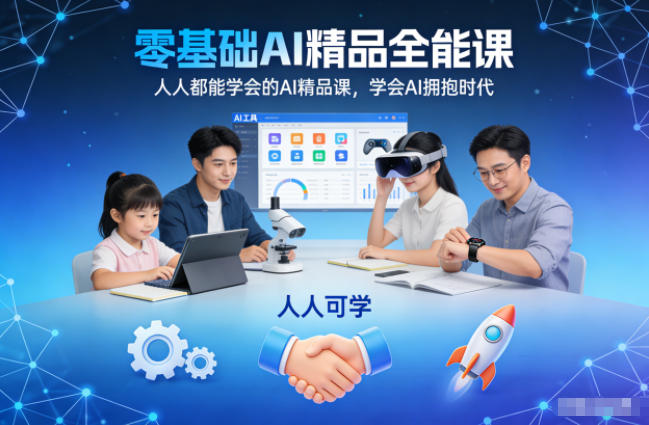 零基础AI精品全能课,人人都能学会的AI精品课,学会AI拥抱时代-米壳知道—知识分享平台