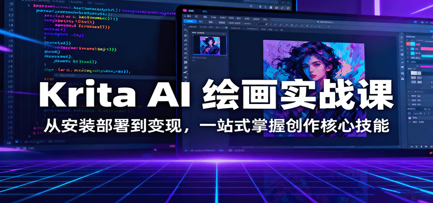 Krita AI 绘画实战课：从安装部署到变现，一站式掌握创作核心技能-米壳知道—知识分享平台