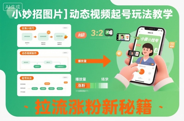 小妙招图片＋动态视频起号玩法教学，拉流涨粉新秘籍-米壳知道—知识分享平台