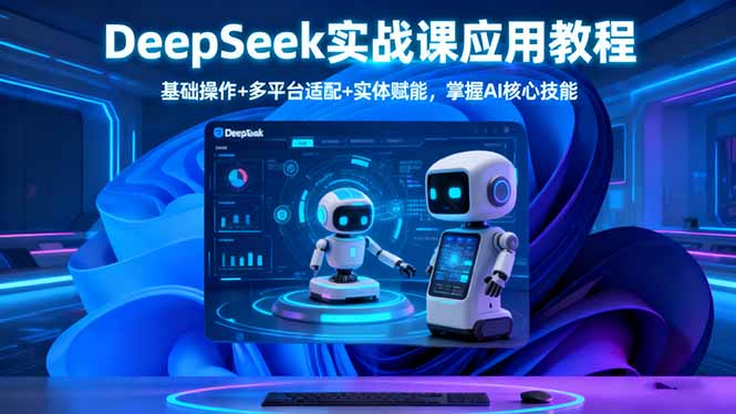 DeepSeek实战课应用教程、基础操作+多平台适配+实体赋能，掌握AI核心技能-米壳知道—知识分享平台