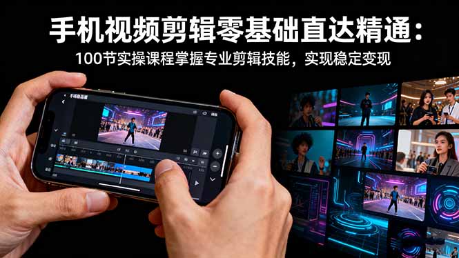 手机视频剪辑零基础直达精通:100节实操课程掌握专业剪辑技能,实现稳...-米壳知道—知识分享平台